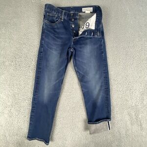 GAP 1969 Jeans Womens 25 Blue Japanese Selvedge Easy Fit Straight Button Fly